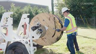 Pulling Installation of Fiber Optic Cable [upl. by Marianne]