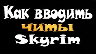 Как вводить читы в Skyrim [upl. by Grady868]