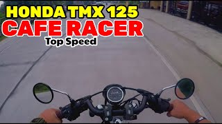 HONDA TMX 125 CAFE RACER TOP SPEED l All stock l SuperMark vlogs l Cafe racer vlogger Philippines [upl. by Ainad]