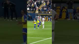 Cristiano Ronaldo et Léandre Tawamba lors du match entre Al Nassr et Al Taawon en Saudi Pro League [upl. by Nebuer]