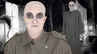 The Addams Family Fester Addams Makeup Tutorial  Bald Cap For Long Hair Costume amp Photo Poses [upl. by Aileduab]