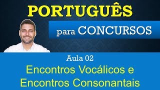 Aula 02  Português  Fonemas Letras e Sílabas  Encontros Vocálicos e Encontros Consonantais [upl. by Hosbein493]