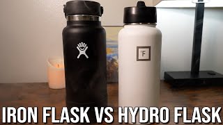 Iron Flask vs Hydro Flask 32 oz Metal Water Bottle [upl. by Nayr]