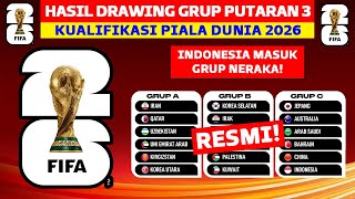 RESMI Hasil Drawing Kualifikasi Piala Dunia Putaran 3  Jadwal Kualifikasi Piala Dunia 2026 [upl. by Gayl483]