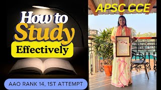 How to STUDY EFFECTIVELY  crack in 1st attempt  APSC CCE 2025 Meghna Saharia [upl. by Carisa]