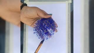 Easy Hydrangea Acrylic Painting Technique With Bubble Wrap Hydrangea Painting Techniques [upl. by Niwrehs]