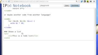 Python Tutorial  IPython Notebook Markdown [upl. by Anairdna]