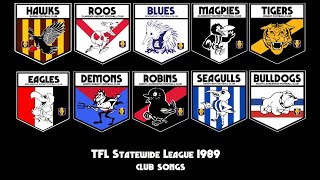 TFL Statewide League 1989 Club Songs [upl. by Gnilrits]