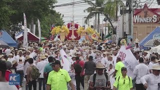 Panamanians celebrate traditional dress in the Parade of a Thousand Polleras [upl. by Davin]