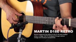 Martin D18e Retro Fishman F1 Aura Review  mic vs pickup vs 3 easy mode settings [upl. by Hungarian627]