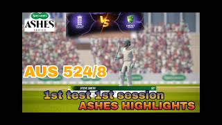 AUS VS ENG ASHES 1ST TEST 1ST SESSION HIGHLIGHTS cricket19 ashes ausvseng [upl. by Decker]