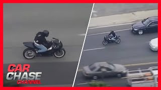 FULL CHASE Motorcyclist leads authorities on highspeed chase  Car Chase Channel [upl. by Garges683]