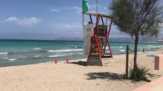 Ca‘n PICAFORT ♥️ Beach Walk ♥️ Traumstrand und blaues Meer 💙 Mallorca 2021 [upl. by Henryetta]