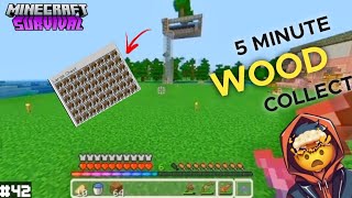 MINECRAFT WOOD FARM IN THE MOBILE 42 🤯🔥 [upl. by Tnirb16]