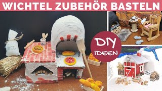 Wichtel Zubehör selber basteln  Wichteltür amp Weihnachtswichtel DIY Ideen  Bastelideen für Kinder [upl. by Dodson]