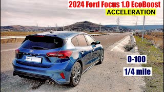 2024 Ford Focus 10 EcoBoost 155 acceleration 0100 14 mile rolling accel with GPS results [upl. by Eglantine]