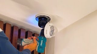 Hikvision Indoor CCTV Dome Camera fixing in Ceiling cctvcamera cctv camerainstallation security [upl. by Aicenad]