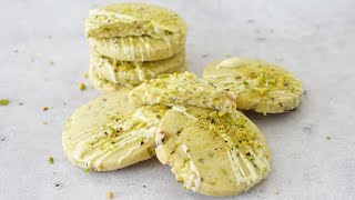 THE MOST DELICIOUS Pistachio Shortbread Cookies Youll EVER Make [upl. by Calva]