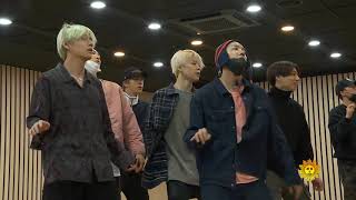 BTS rehearses choreography of quotBoy With Luvquot  Sunday Morning [upl. by Rawna103]