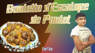 Boulette dEscalope de Poulet  Chicken Breast Cutlet [upl. by Zacharie]