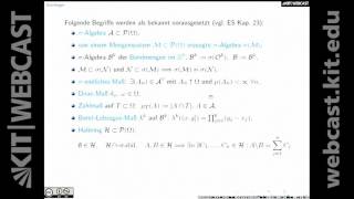 01 Maßtheoretische Grundlagen I EindeutigkeitsFortsetzungssatz Integral Konvergenzsätze [upl. by Zeke305]