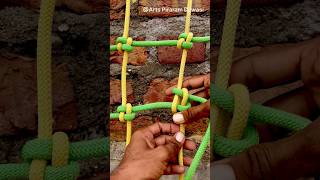 How to tie a knot with a cargo net and climbing net rope [upl. by Adniles]