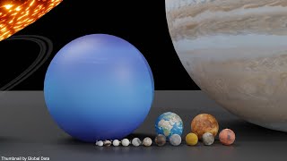 Solar System Size In Perspective  3d Animation comparison [upl. by Acinorrev]