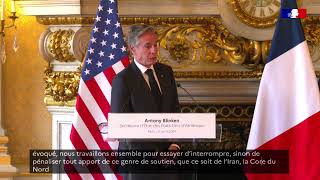 Conférence de presse de Stéphane Séjourné et Anthony Blinken au Quai dOrsay 020424 [upl. by Dhar870]