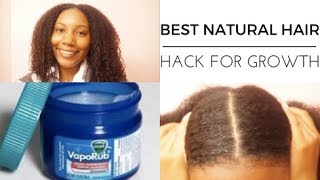 FAST HEALTHY HAIR GROWTH WITH VICKS VAPOR RUB TO STIMULATE GROWTH DEMO  REVIEW [upl. by Wernher]