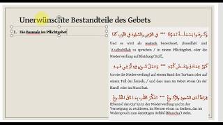 Maliki Fiqh Basics 17  Gebet  Unerwünschtes [upl. by Trembly]