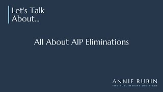 All About AIP Eliminations [upl. by Bamberger]