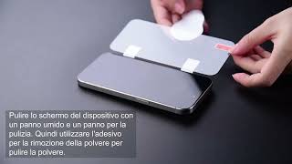 Guida allinstallazione di pellicola protettiva in vetro temperato per smartphone [upl. by Selwin]