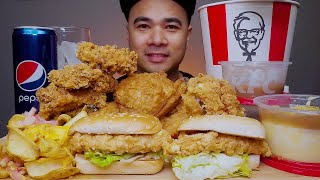 KFC MUKBANG  Mukbang Asmr  ALFIE EATS [upl. by Rabaj]