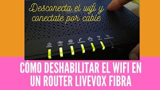 cómo desconectar el wifi en un router live box [upl. by Malia404]