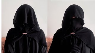 Ninja style Full Coverage niqab tutorial hijab style with eye veil [upl. by Xonk]