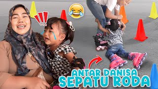 MAMATA ANTAR DANISA SEPATU RODA JATUH BONYOK😱😭 viral trending [upl. by Pessa]