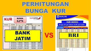 PERHITUNGAN BUNGA KUR BRI VERSUS BANK JATIM MANA YANG LEBIH BESAR [upl. by Penoyer]