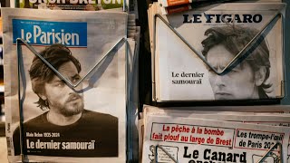 Japanese fans mourn French movie icon Alain Delon  AFP [upl. by Antonetta]