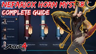 Nefariox Horn Mystery Complete Guide  Mir4  Globalfear Gaming [upl. by Baten]