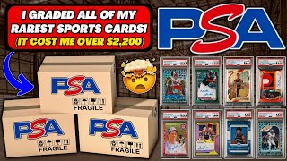 PSA GRADED MY RAREST SPORTS CARDS🤯 INSANE GRADES  THEY DAMAGED ONE OF MY CARDS💥 [upl. by Aram]