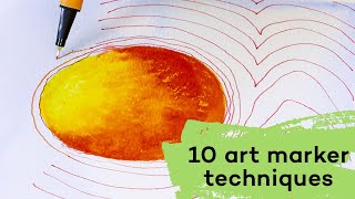 10 art marker techniques [upl. by Marthena]