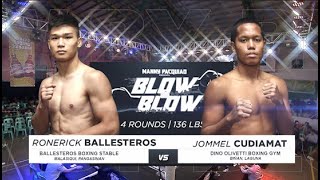 Ronerick Ballesteros vs Jommel Cudiamat  Manny Pacquiao presents Blow by Blow  Full Fight [upl. by Bocoj9]