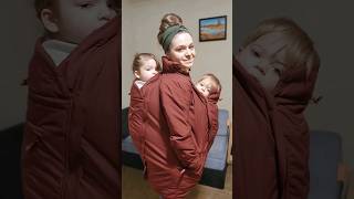 Babywearing Parka  Tandem Babywearing options babywearing babywearingmama wovenwrap [upl. by Roxie23]