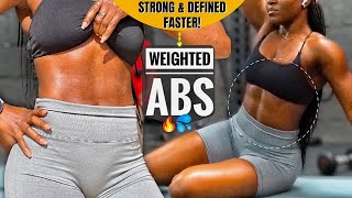 Get STRONG DEFINED ABS Faster  10 Min Killer Weighted Abs  Obliques Workout [upl. by Aratahs]