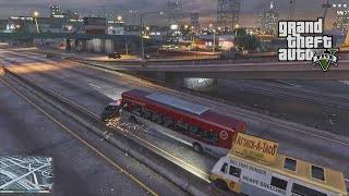 Insane Bus Crashes in GTA 5 [upl. by Jesse539]