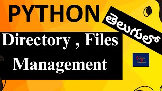 51 Directory and Files Management In Python  Python Programming [upl. by Peugia]