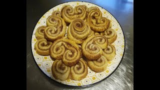 Palmiers en pâte feuilletée à la cannelle  RECETTE FACILE [upl. by Eidurt]