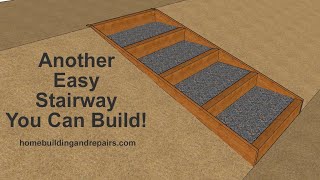 How To Use Guide Boards To Build Landscaping Stairs On Small Hillside  Easy Construction Projects [upl. by Tedric]