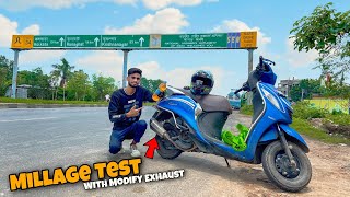 Fascino Scooty Mileage Test with Modify Exhaust  Shocking Result [upl. by Aigroeg]