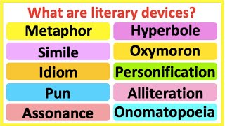 LITERARY DEVICES  Learn about literary devices in English  Learn with examples  Figure of speech [upl. by Arihaz772]